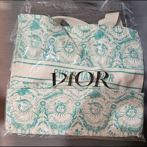 Christian DIOR Dioriviera GWP Beach Tote Turquoise 2024